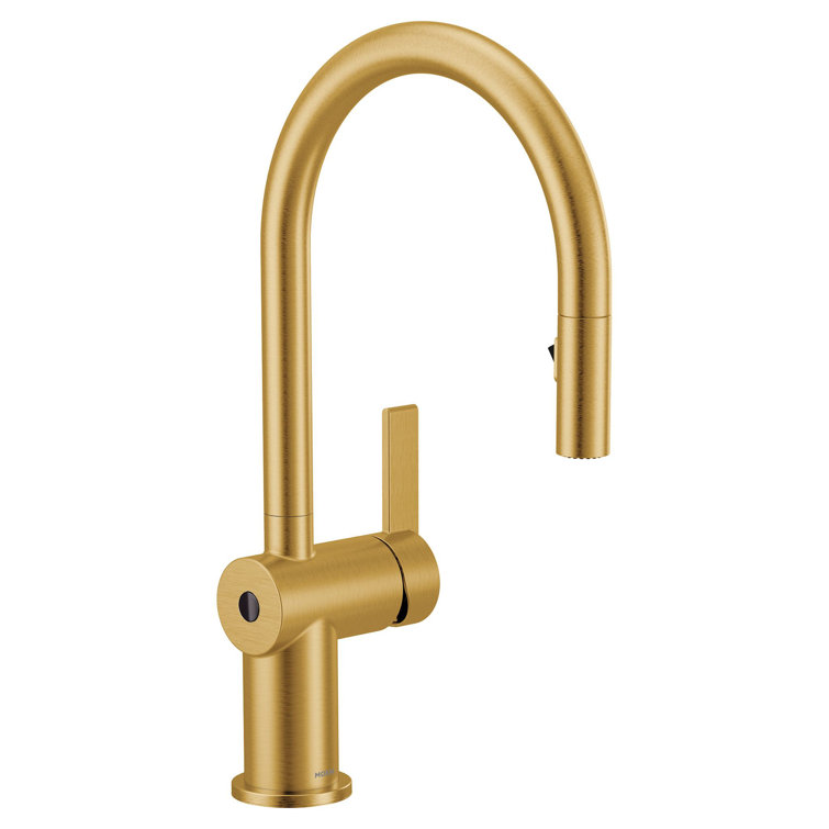 Moen Cia Brushed Gold Touchless 1Handle PullDown Sprayer Kitchen